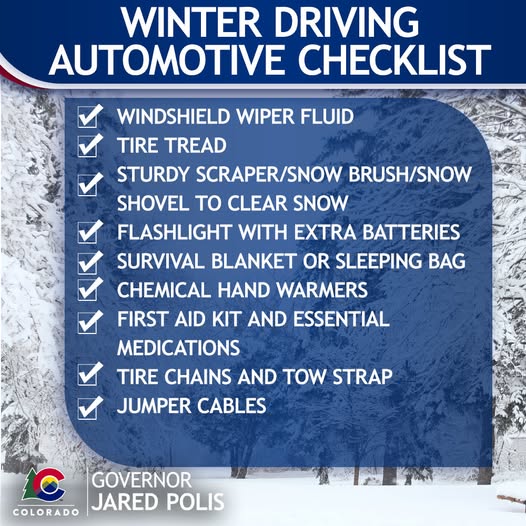 An infographic that shows tips for winter driving